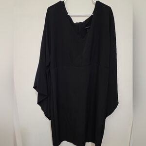Womans Size 22/24 Ashley Stewart Black Bell Sleeve Dress